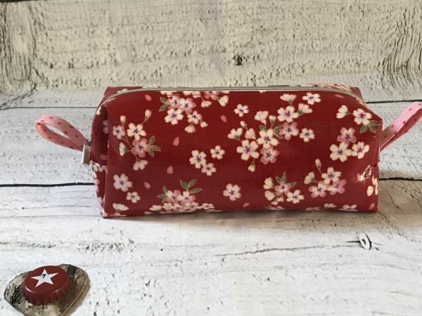 Stiftemäppchen Stifteetui Federmäppchen beschichtetes Leinen Japan Asiablüten